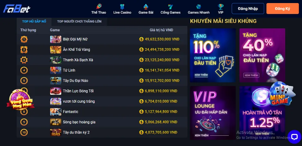 Các loại game Nổ Hũ tại tf88 win